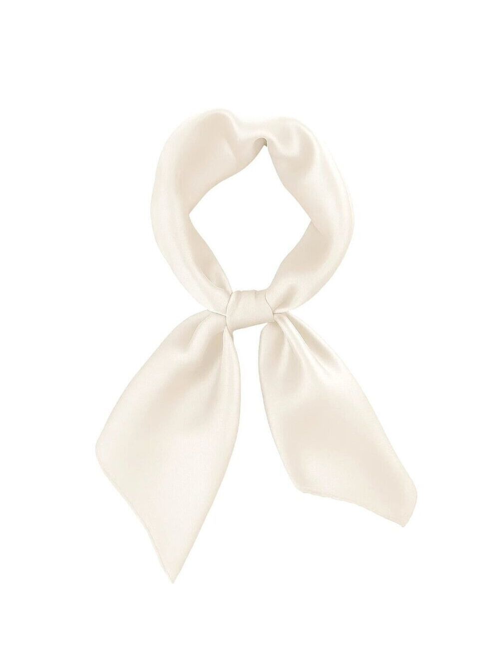White Satin Scarf 19x19, Western Cowboy Cowgirl Bandana, Boho Coastal Ranch Wear